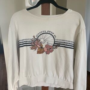 Rip Curl Surf Co Cream Cropped Crew Sweatshirt